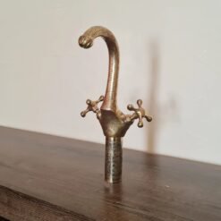 Handcrafted brushed brass basin tap - wet bar faucet - one hole faucet + free installation requirement