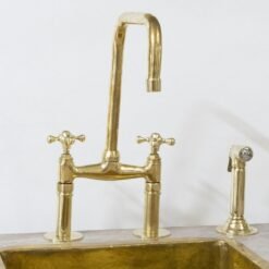 Bridge Faucet With Hand Sprayer