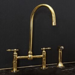 Unlacquered Brass Bridge Lever Handles