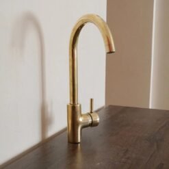 Unlacquered brass basin faucet - wet bar faucet -one hole one handle mixer faucet + fittings