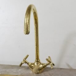 Hammered Brass Faucet