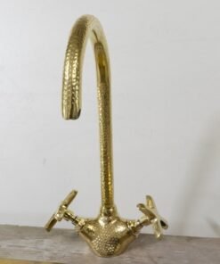 Hammered Brass Faucet
