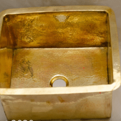 Solid unlacquered brass undermount hammered sink, kitchen bar sink, island sink, outdoor sink