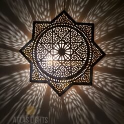 Moroccan Octagram Wall Sconce - Flush Mount Ceiling Light