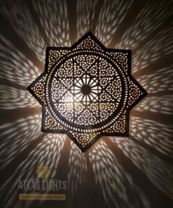 Moroccan Octagram Wall Sconce - Flush Mount Ceiling Light