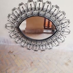 Moroccan mirror , wrought iron mirror , The Third Eye Mirror , Wall Mirror eye-shape design , Moroccan handmade home decor