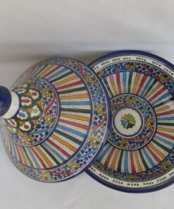 Moroccan ceramic tagine/ hand-painted tagine/decorative handmade tagine/kitchenware/serving tagine/ceramic tagine pot/