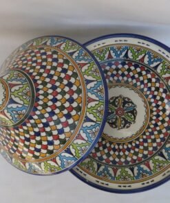 Moroccan ceramic tagine/ hand-painted tagine/decorative handmade tagine/kitchenware/serving tagine/ceramic tagine pot/