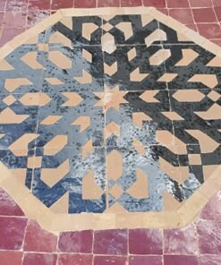 Moroccan Handmade Mosaic Round Red Patio Coffee Tile Table