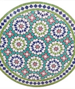 Handcrafts Patio Coffee Tiles Table in Moroccan Mosaic for outdoor and indoor
