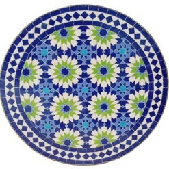 Handcraft Patio Coffee Tiles Table in Moroccan BlueMosaic