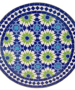 Handcraft Patio Coffee Tiles Table in Moroccan BlueMosaic