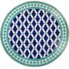 Moroccan Round Outdoor Dining Table with Mosaic