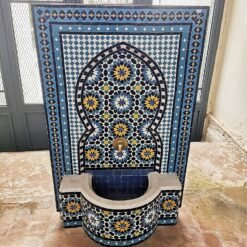 Garden Patio Rustic Outdoor Decor Wall Water Fountain - CUSTOM Mid Century Fountain - Farmhouse Handmade Colorful Artwork