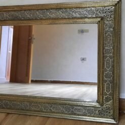 Moroccan Mirror - wall mirror - large mirror - silver color - handmade mirror available all size - engraved Brass