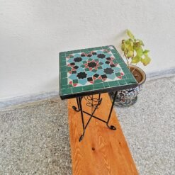 CUSTOMIZABLE Garden Patio Handmade Outdoor Decor Table - CUSTOM Mid Century Table- Farmhouse Handmade Colorful Artwork