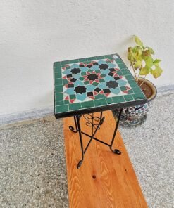 CUSTOMIZABLE Garden Patio Handmade Outdoor Decor Table - CUSTOM Mid Century Table- Farmhouse Handmade Colorful Artwork