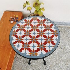 Garden Patio Handmade Outdoor Decor Table - CUSTOM Mid Century Table- Farmhouse Handmade Colorful Artwork