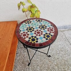 CUSTOMIZABLE Garden Patio Handmade Outdoor Decor Table - CUSTOM Mid Century Table- Farmhouse Handmade Colorful Artwork