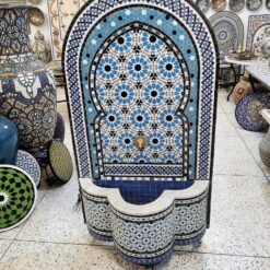 HUGE Garden Patio Rustic Outdoor Wall Water Fountain - Mosaic Artwork - Handmade Wall Fixable Fountain