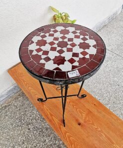 Garden Patio Handmade Outdoor Decor Table - CUSTOM Mid Century Table- Farmhouse Handmade Colorful Artwork