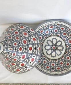 Moroccan ceramic tagine/ hand-painted tagine/decorative handmade tagine/kitchenware/serving tagine/ceramic tagine pot/