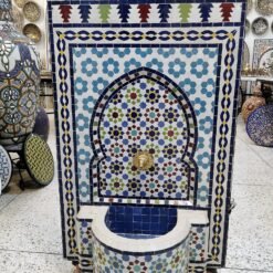 HUGE Garden Patio Rustic Outdoor Wall Water Fountain - Mosaic Artwork - Handmade Wall Fixable Fountain