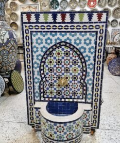 HUGE Garden Patio Rustic Outdoor Wall Water Fountain - Mosaic Artwork - Handmade Wall Fixable Fountain