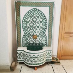 HUGE Garden Patio Rustic Outdoor Wall Water Fountain - Mosaic Artwork - Handmade Wall Fixable Fountain