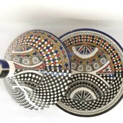 Moroccan ceramic tagine/ hand-painted tagine/decorative handmade tagine/kitchenware/serving tagine/ceramic tagine pot/