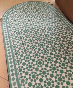 Moroccan Handmade Oval Mosaic Rustic Coffee Table For Outdoor