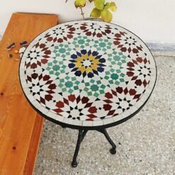 Garden Patio Handmade Outdoor Decor Table - CUSTOM Mid Century Table- Farmhouse Handmade Colorful Artwork