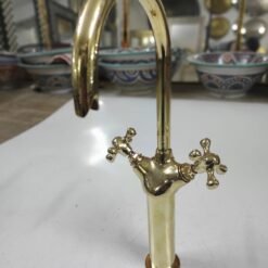 brass Faucet, for vessel sink , handmade Bathroom and kitchen brass Faucet Moroccan Brass Gold color Faucet Tap Kitchen Faucet,