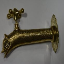 Copper faucet, Brass Sink Faucet, Fish Brass Bathtub For Kitchen Fish Art Vessel Sink Wall Mount Antique, Fish Art Sink Faucet