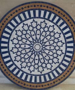Moroccan Round Mosaic Tile Table For Outside