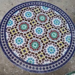 Moroccan Round Mosaic Tile Table For Outside
