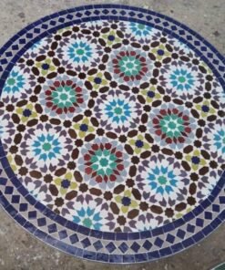 Moroccan Round Mosaic Tile Table For Outside