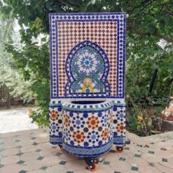 CUSTOMIZABLE Garden Patio Rustic Outdoor Wall Water Fountain - Mosaic Artwork - Handmade Wall Fountain