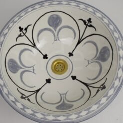 Ceramic Vanity Vessel Sink | Hand Painted Bowl Top Sink