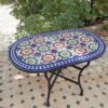 CUSTOMIZABLE Oval Mosaic Table - Crafts Mosaic Table - Mosaic Table Art - Mid Century Zellije Table - Handmade - GIFT