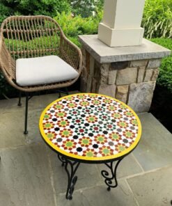 CUSTOMIZABLE Mosaic Table - Patio Coffee Table - Custom Your Table's Colors And Height