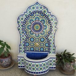 CUSTOMIZABLE Garden Patio Rustic Outdoor Wall Water Fountain - Mosaic Artwork - Handmade Wall Fountain