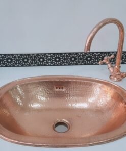 Brass sink, silver color small Moroccan hand hammered brass round sink wash basin, bathroom faucet, hand engraved silver brass faucet