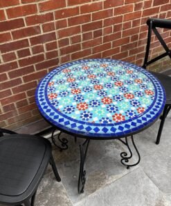 Outdoor Mosaic Table - Crafted Mosaic Table - Mid Century Mosaic Table