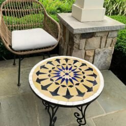 Mid Century Modern Mosaic Table - Custom Your Table's Colors And Height - Coffee Zellige Table