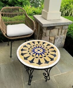 Mid Century Modern Mosaic Table - Custom Your Table's Colors And Height - Coffee Zellige Table