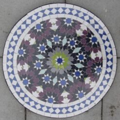Personalized Moroccan Round Mosaic Tiles Table For Outside