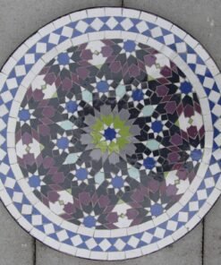 Personalized Moroccan Round Mosaic Tiles Table For Outside