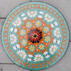 Personalized Handmade Round Mosaic Tile Table For Outside