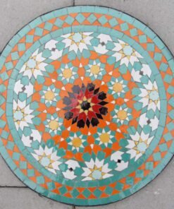 Personalized Handmade Round Mosaic Tile Table For Outside